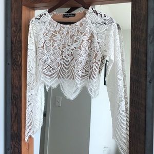 For Love and Lemons Lace Crop Top
